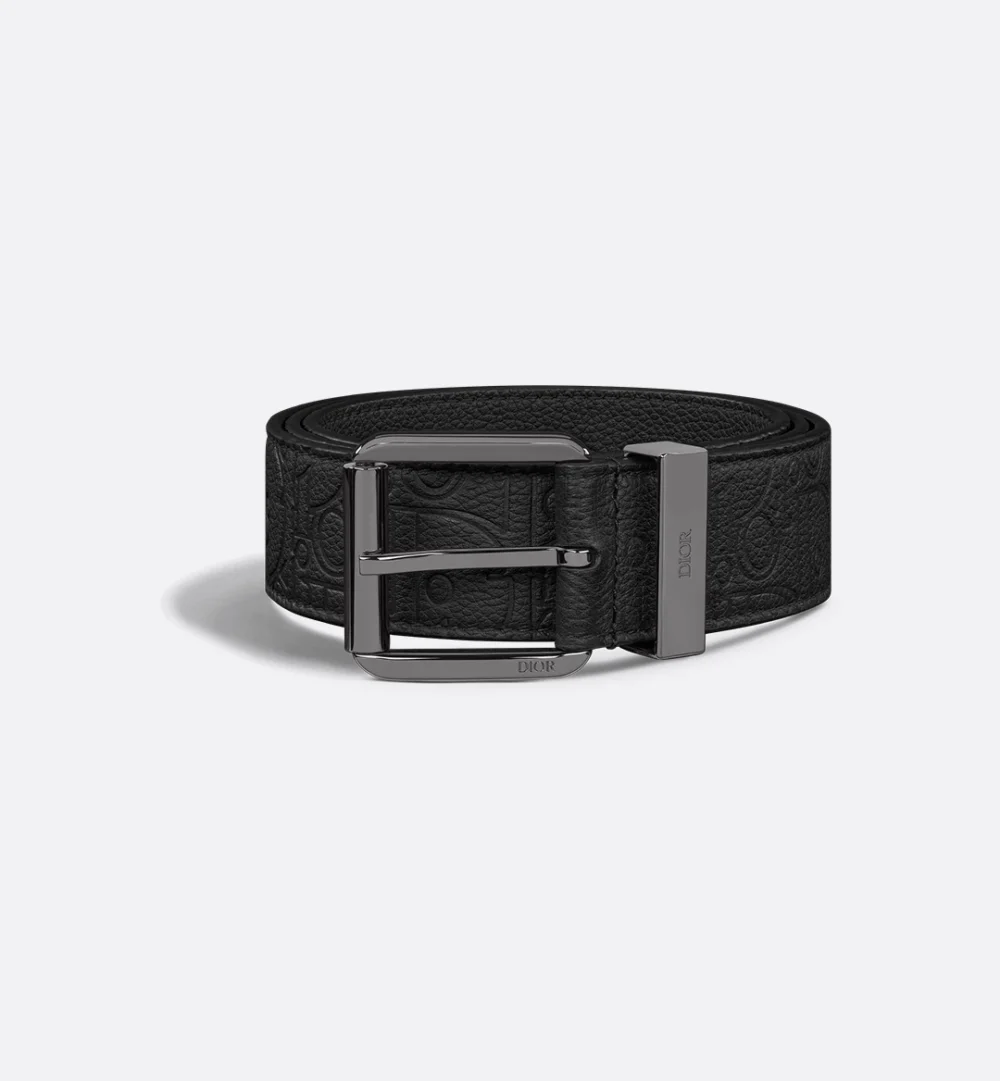 Dior Belt Oblique Black on Black Leather - Afbeelding 2
