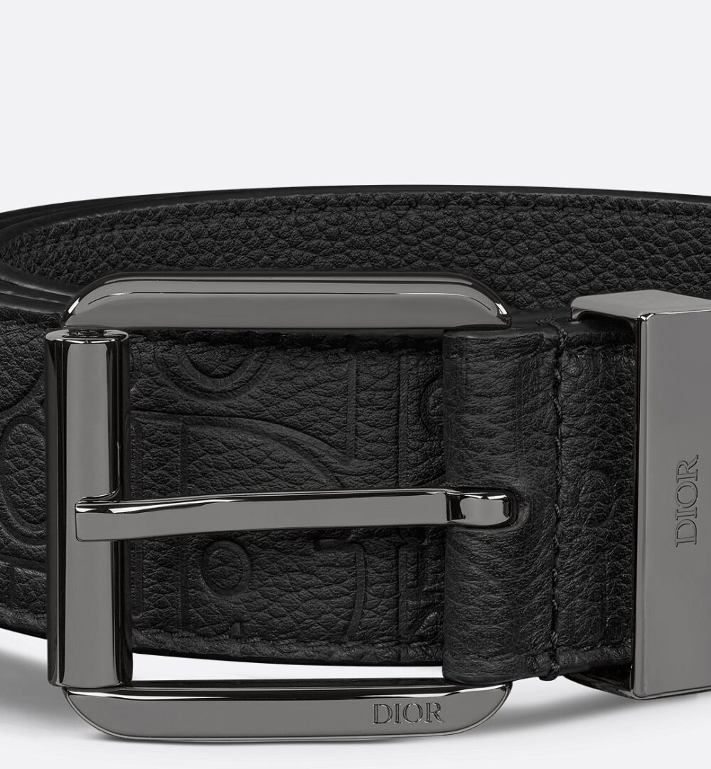 Dior Belt Oblique Black on Black Leather - Afbeelding 4