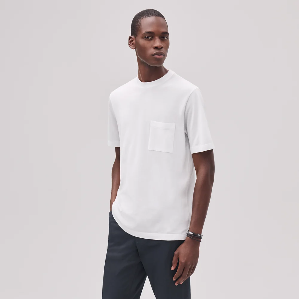 Hermes H embroidered T Shirt Wit - Afbeelding 2
