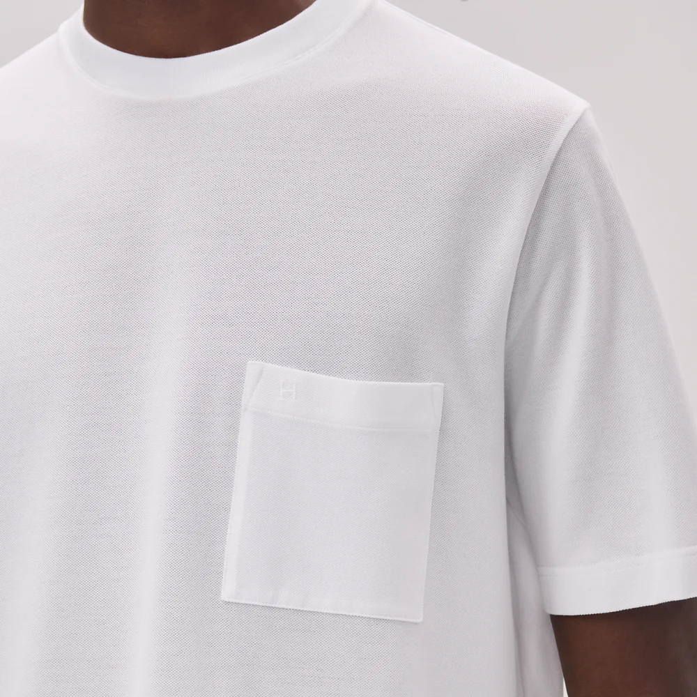 Hermes H embroidered T Shirt Wit