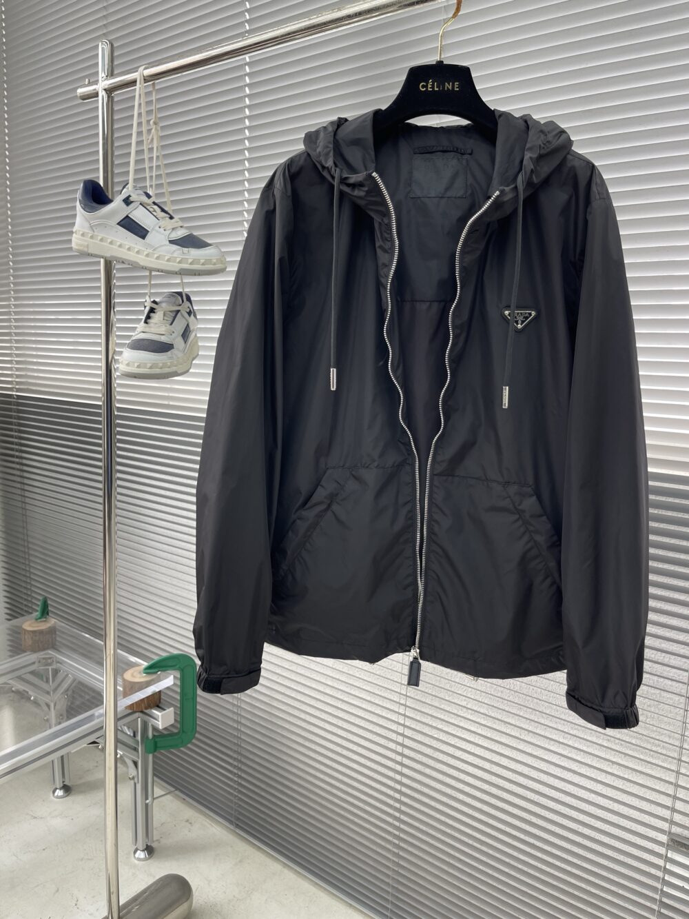 Prada Jacket Re-Nylon Hooded Black - Afbeelding 2